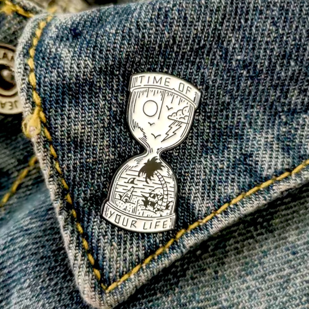 "Time of Your Life" Hourglass Pin